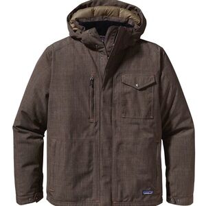 Patagonia Dark Brown Hooded Ski Jacket